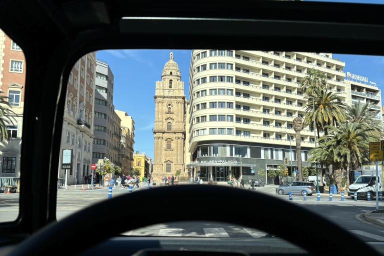 Malaga: visite du coucher du soleil à la nuit en voiture électriqueOption standard
