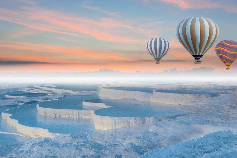 Antalya: Pamukkale Guided Tour With Optional Balloon Flight Pamukkale Balloon Only w/Transfer from Pamukkale Hotels