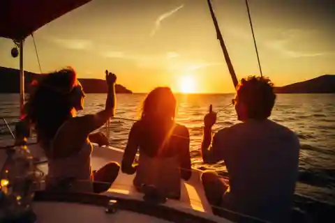 Saranda: Sunset trip & swim on VIP catamaran - adults only