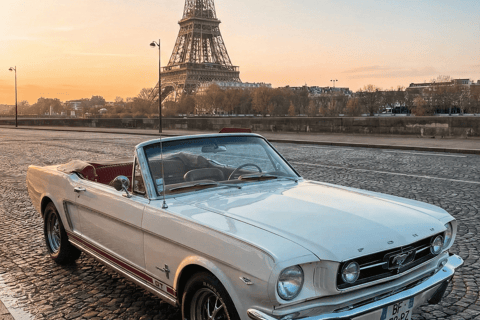 Paris: Vintage Mustang Tour & Local Guide with Hotel Pickup Paris Highlights | 1-Hour Mustang Express Tour