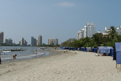 Cartagena: SUN TENT, CHAIRS on Castillogrande beach+LUNCH