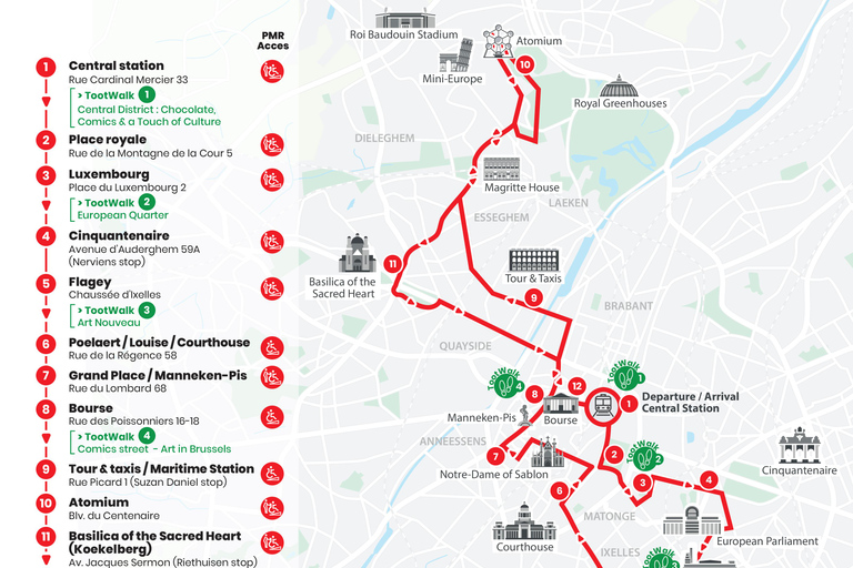 Brussels: Hop-On Hop-Off Bus Tour and Ferris Wheel Combo 2-DAY PASS