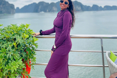 From Hanoi: Halong Bay Day Cruise with Kayak, Cave & Swim Halong Bay Day Cruise from Halong Port (No Transfer)