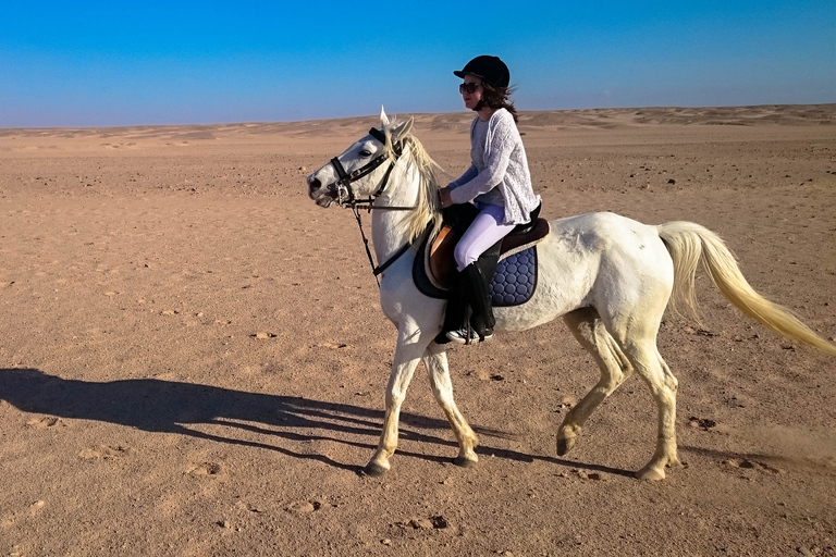 Desde Hurghada: Amanecer en el Mar Rojo y Paseos a Caballo por el DesiertoBahía de Makadi, Sahl Hasheesh: 2 horas sólo de paseo a caballo