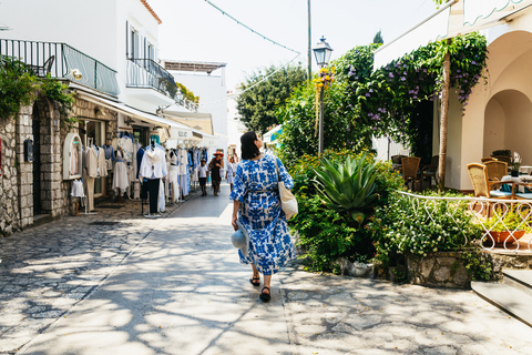 From Sorrento: Capri Guided Boat Tour &amp; Ieranto Natural ParkTour with Pickup