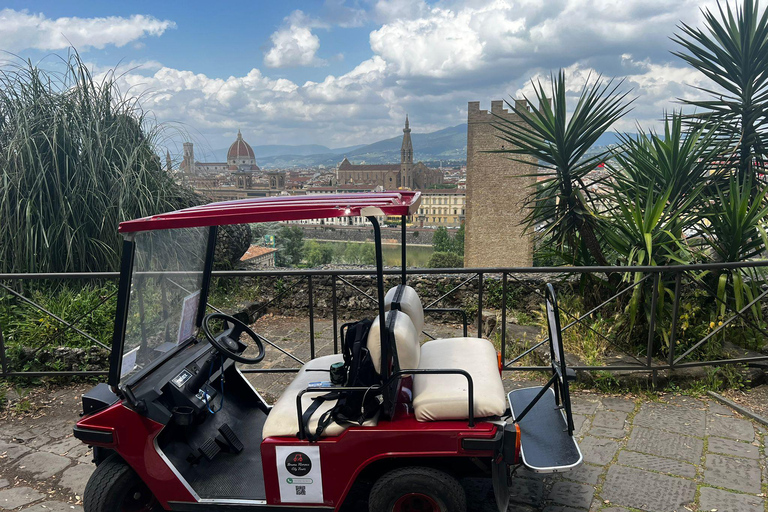 Florence: Private Guided Golf Cart Tour Senza Piazzale Michelangelo. Tour 1 ora.