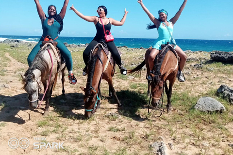 Visite privée du parc national d'Aruba Arikok et de l'équitation sur la plagePlage d'équitation et parc national d'Arikok