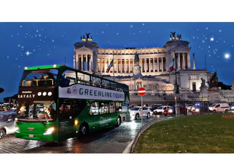Rome : Visite nocturne en bus à toit ouvert avec arrêt dégustation
