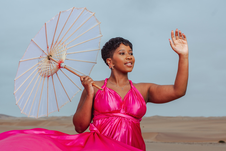 Swakopmund: Flying Dress Photoshoot Adventure in Swakopmund