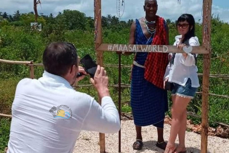 桑给巴尔：马赛村庄之旅和泻湖海龟游泳