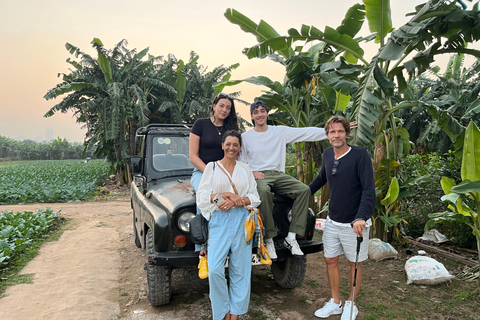 Hanoi Highlights, Train St & Hidden Gems Jeep Discovery Tour Jeep Food Tour: City highlights & Foods.