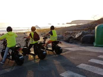 Maspalomas: Tour guiado en e-scooter chopper de 2 plazas al atardecer