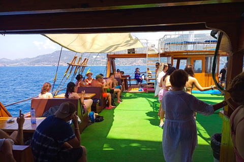 Alanya: Hidden Caves & Cleopatra Beach Catamaran Cruise Without Hotel Transfer