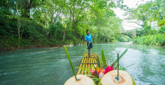 Montego Bay, Jamaica: Bamboo Rafting with Massage