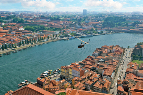 Porto: Guided Walking Tour, Helicopter Ride, & River Cruise Tour in English