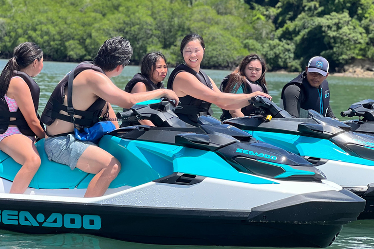 Langkawi Jet Ski Tour Dayang Bunting Gratis Drone VideoJetski med dubbelåkare som tillval