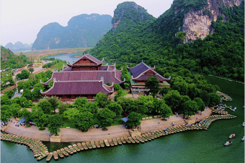 Tour en bateau de Trang An, pagode de Bai Dinh et visite d&#039;une journée de la grotte de Mua