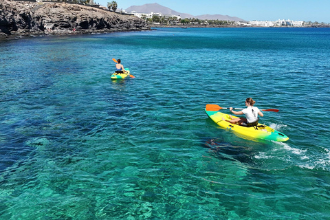 Kayak tour with snorkeling in Playa Blanca, Lanzarote.