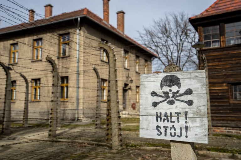 Vanuit Krakau: dagtocht met gids Auschwitz-BirkenauTour in het Frans met ophaalservice vanaf je hotel