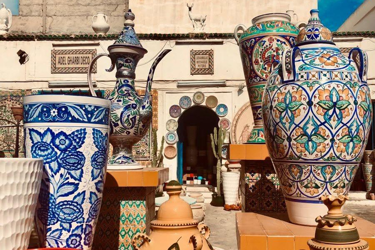From Hammamet: Nabeul Market, Pottery Village & Kasbah Tour