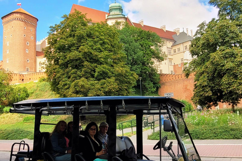 Krakow: City Sightseeing Tour by Electric Buggy Golf Cart Small group tour from the meeting point