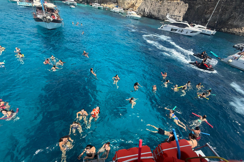 Malta: Comino Catamaran Cruise with Blue & Crystal Lagoon Morning or afternoon Half day cruise with 2 swimming stops