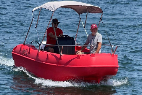 San Diego: Elektrische boot huren met parasol