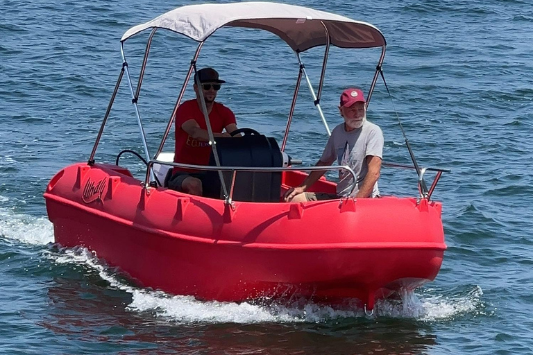 San Diego: Alquiler de barco eléctrico con parasol