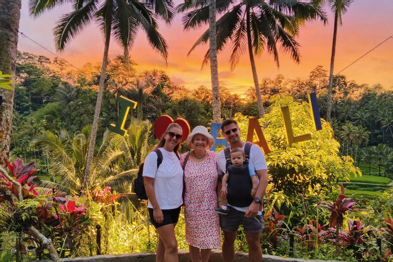 Ubud: gita di 1 giorno con guida tra cascate e terrazze di risoUbud: gita di 1 giorno alle cascate e alle risaie