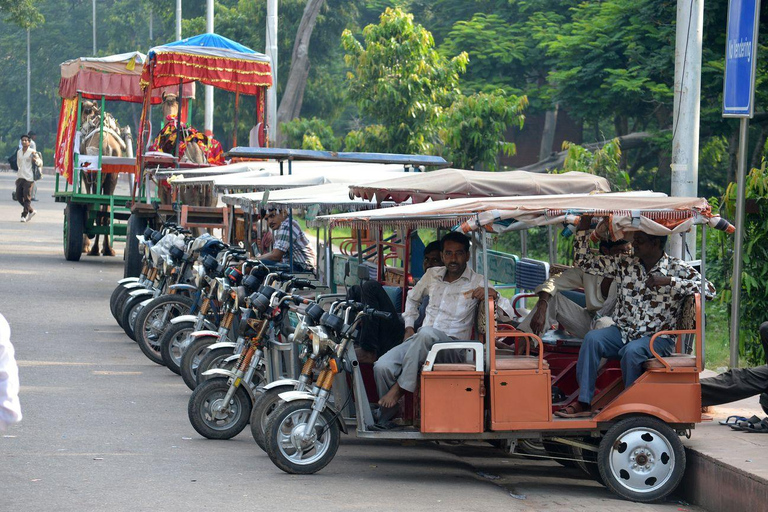 Old Delhi : Tour de ville avec promenade en tuk tuk à Chandni ChowkVoiture, chauffeur, guide et trajet en tuk tuk seulement