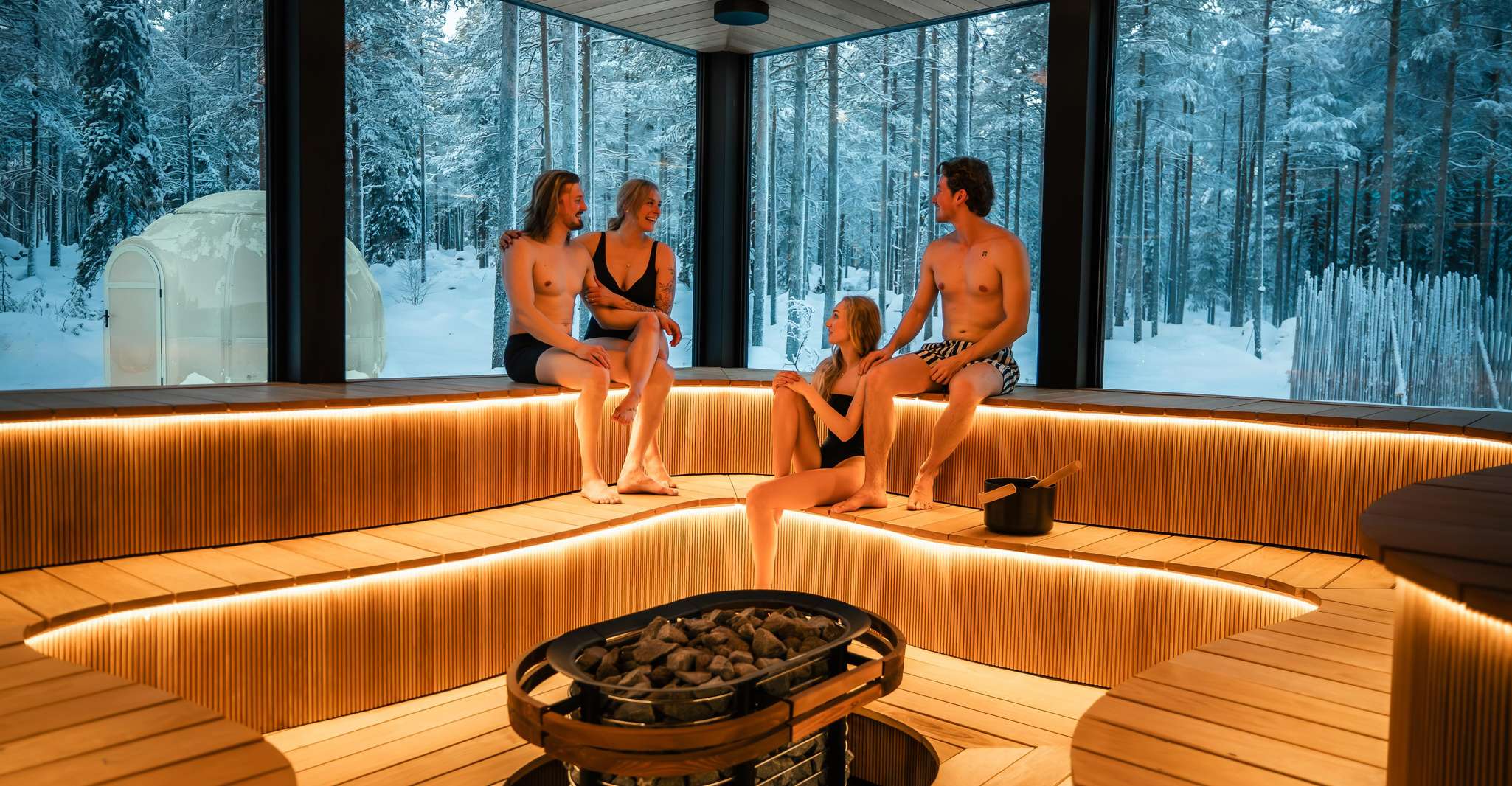 Invisible Arctic Forest Spa: Panorama sauna and hot tubs photo 1