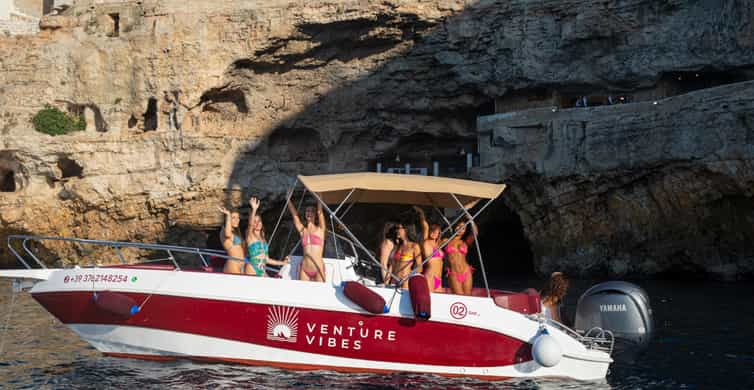 Polignano Sea Caves: Boat Tour with Snorkeling & Aperitif