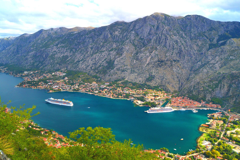 Hiking Vrmac peninsula with panoramic view on Kotor bay
