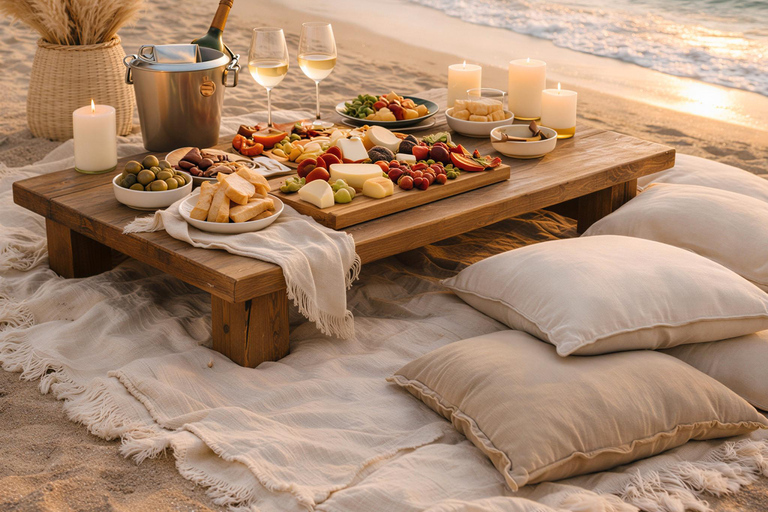 Mykonos: Luxury Sunset Picnic with Wine & Sea Views