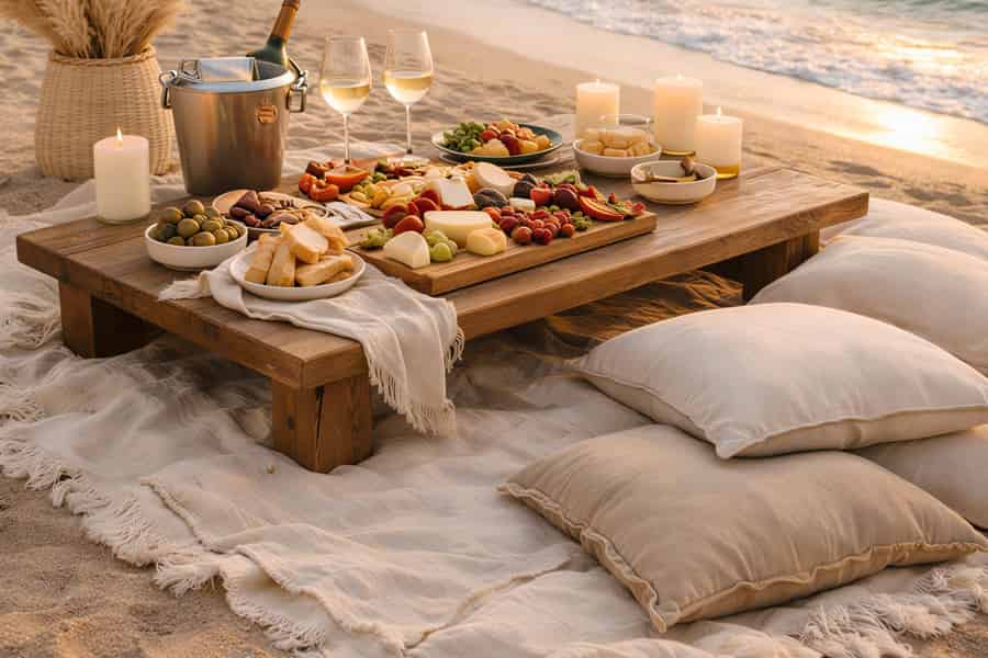 Mykonos: Luxuriöses Picknick bei Sonnenuntergang mit Wein & Meerblick. Foto: GetYourGuide