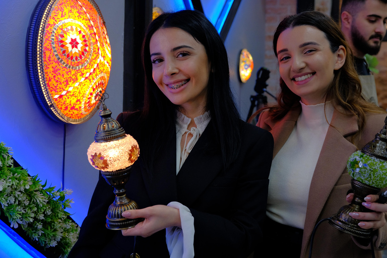 Antalya: Traditional Mosaic Lamp & Candle Holder Workshop Traditional Turkish Mosaic Desk Lamp