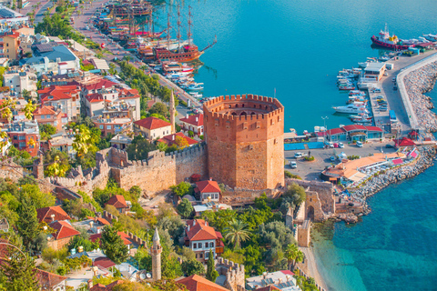 Da Alanya: Tour panoramico di mezza giornata della città con la funiviaTour della città di Alanya con biglietto per la funivia incluso