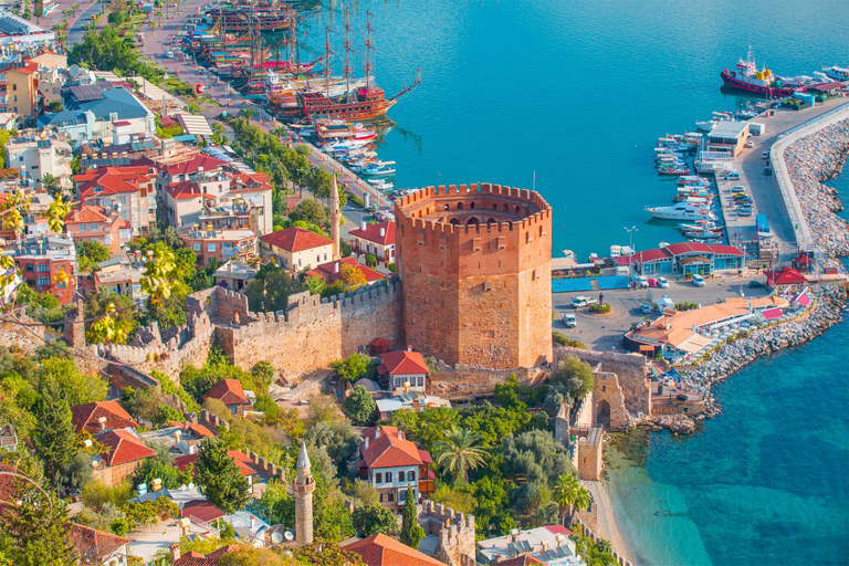 Da Alanya: Tour panoramico di mezza giornata della città con la funiviaTour della città di Alanya con biglietto per la funivia incluso