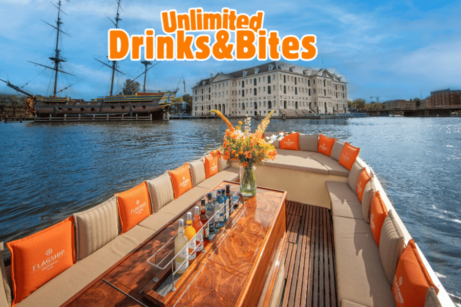 Amsterdam: Luxuskreuzfahrt Unbegrenzte Getränke & kleiner Happen. Foto: GetYourGuide