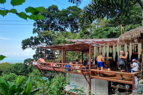 From Koh Samui: Tree Bridge Zipline and Café Experience