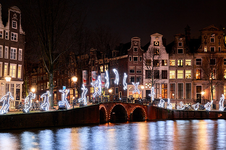 Amsterdam: German-Language Amsterdam Light Festival Cruise Amsterdam Light Festival German Canal Cruise NO DRINKS