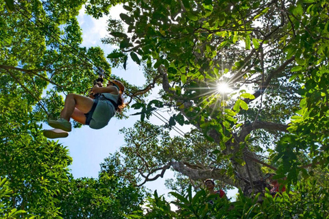 Ko Samui: Tree Bridge Jungle Zipline and Waterfall Adventure Tour Starting at 11.30 w/ Extended Pickup and Drop-off Area