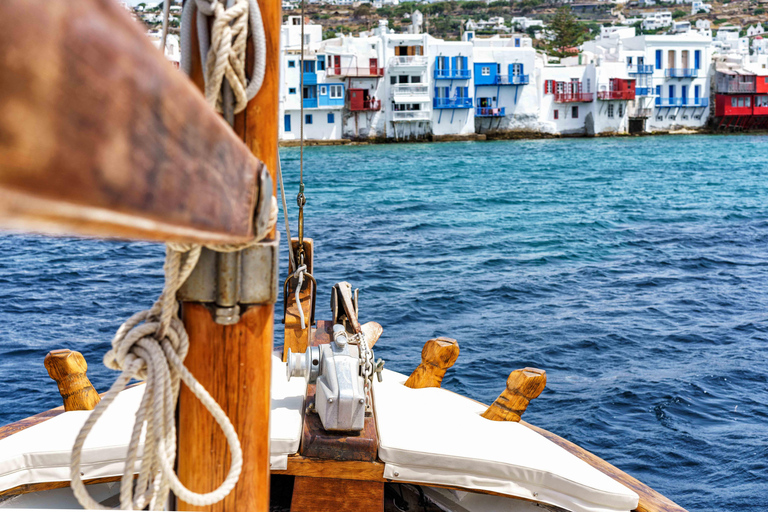 MYKONOS SÜDKÜSTE MORGEN HALBPRIVATE KREUZFAHRTMykonos Südküste Morgens halbprivate Kreuzfahrt