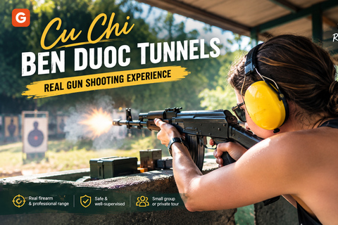 HCMC: Cu Chi Ben Duoc - Less Crowded & Real Gun Shooting Group Tour: Ben Duoc Tunnels & Shooting Range