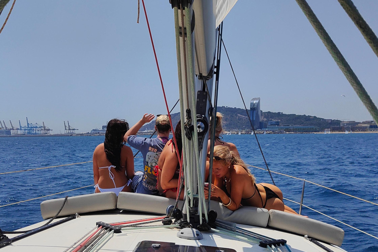 Barcelona Sunset & Daytime Sailing Tour with Drinks & Snacks Barcelona Sailing Day Luxury Sailboat + Snacks & Drinks