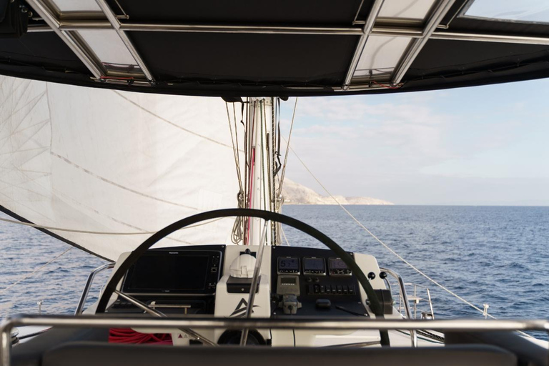 Mykonos: Sunset Cruise with Sailing Demo & Welcome Prosecco