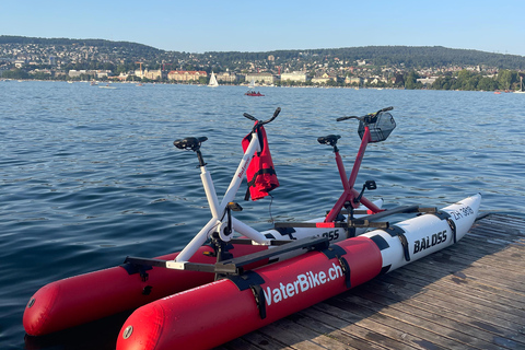 Waterbike op het meer van ZürichWaterfietstocht op het meer van Zürich - Tandem voor de hele dag