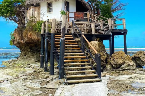 The rock restaurant and blue Lagoon