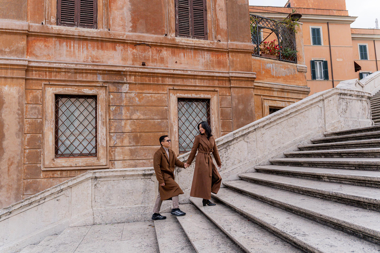 Rome: Private Editorial Shoot at Trevi Fountain or Colosseum Early Morning Trevi Fountain: 30-Minute Private Shoot