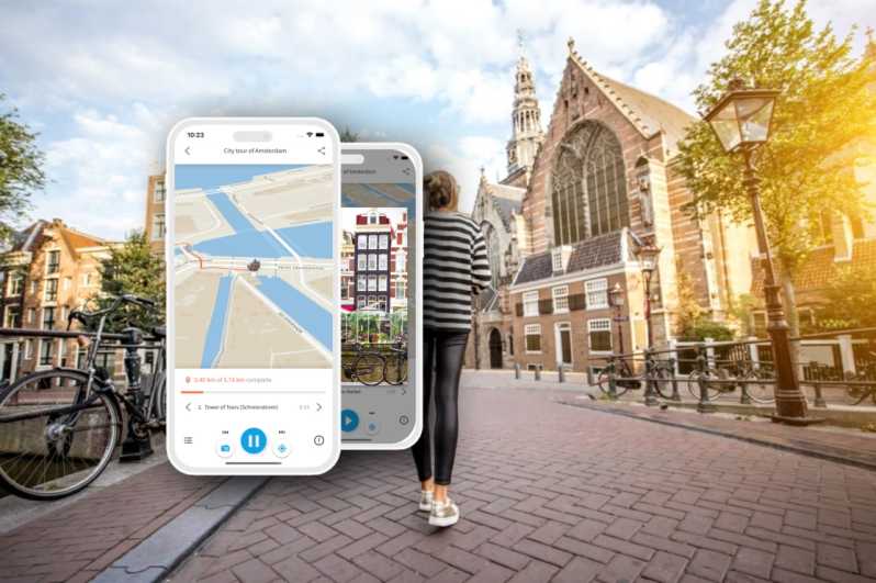 Amsterdamas pilsētas apskate: audio gida lietotne viedtālrunī
